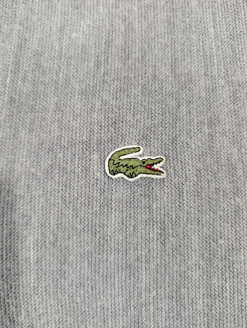 Vtg 80s IZOD Lacoste Gray Cardigan Sweater | Made in USA | Large - Picture 6 of 9
